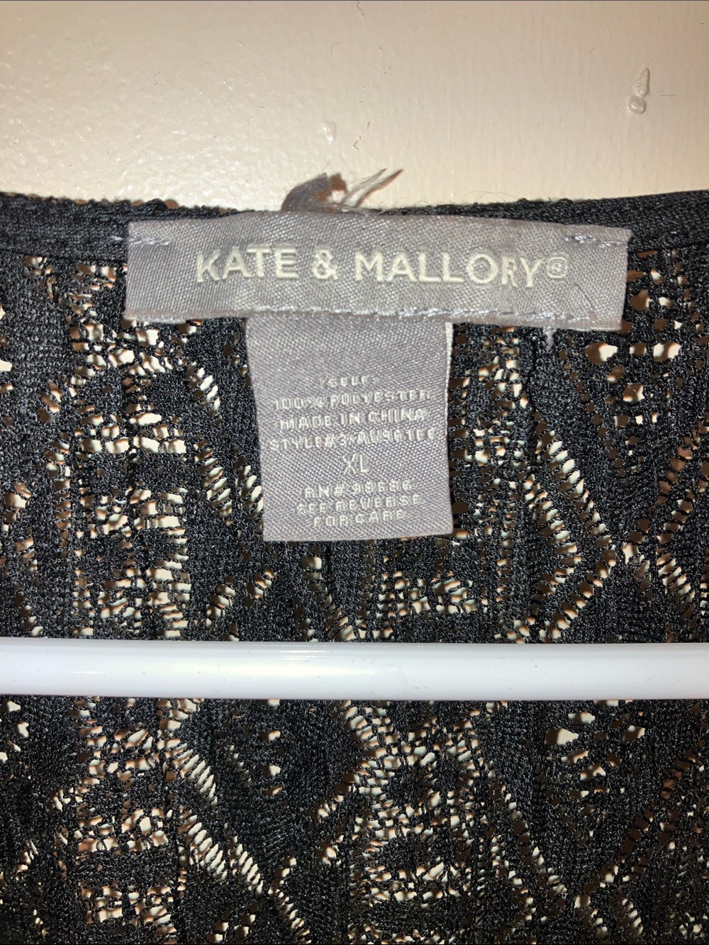 Kate & Mallory Black Lace Long-Sleeve Cardigan Dress - Picture 5 of 5